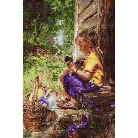 click here to view larger image of On the Patio (counted cross stitch kit)