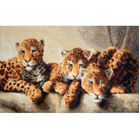 click here to view larger image of Leopards (counted cross stitch kit)