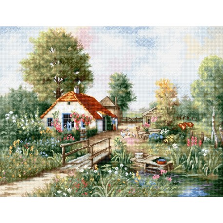 click here to view larger image of Village Landscape (counted cross stitch kit)