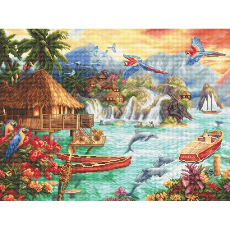 click here to view larger image of Island Life (counted cross stitch kit)