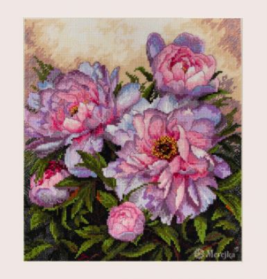 click here to view larger image of Tender Peonies (counted cross stitch kit)