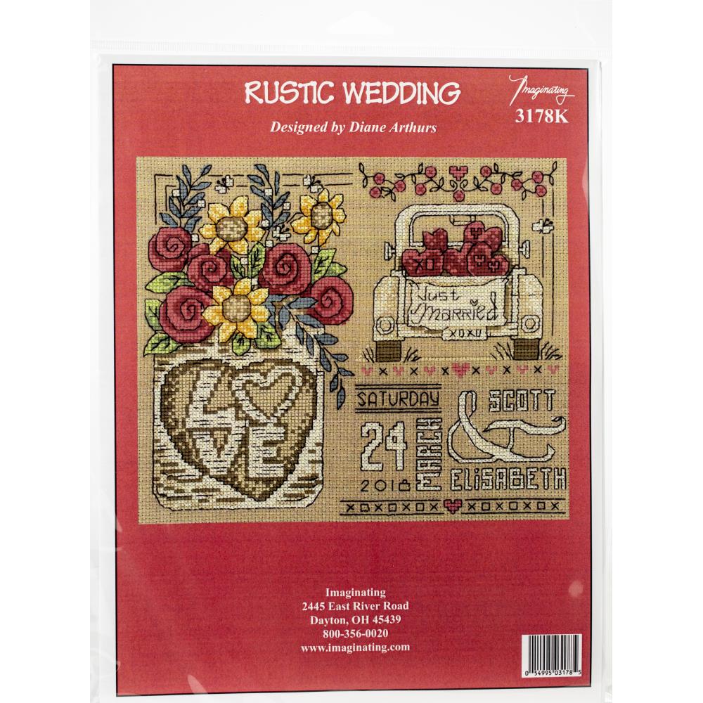 click here to view larger image of Rustic Wedding - Kit (counted cross stitch kit)