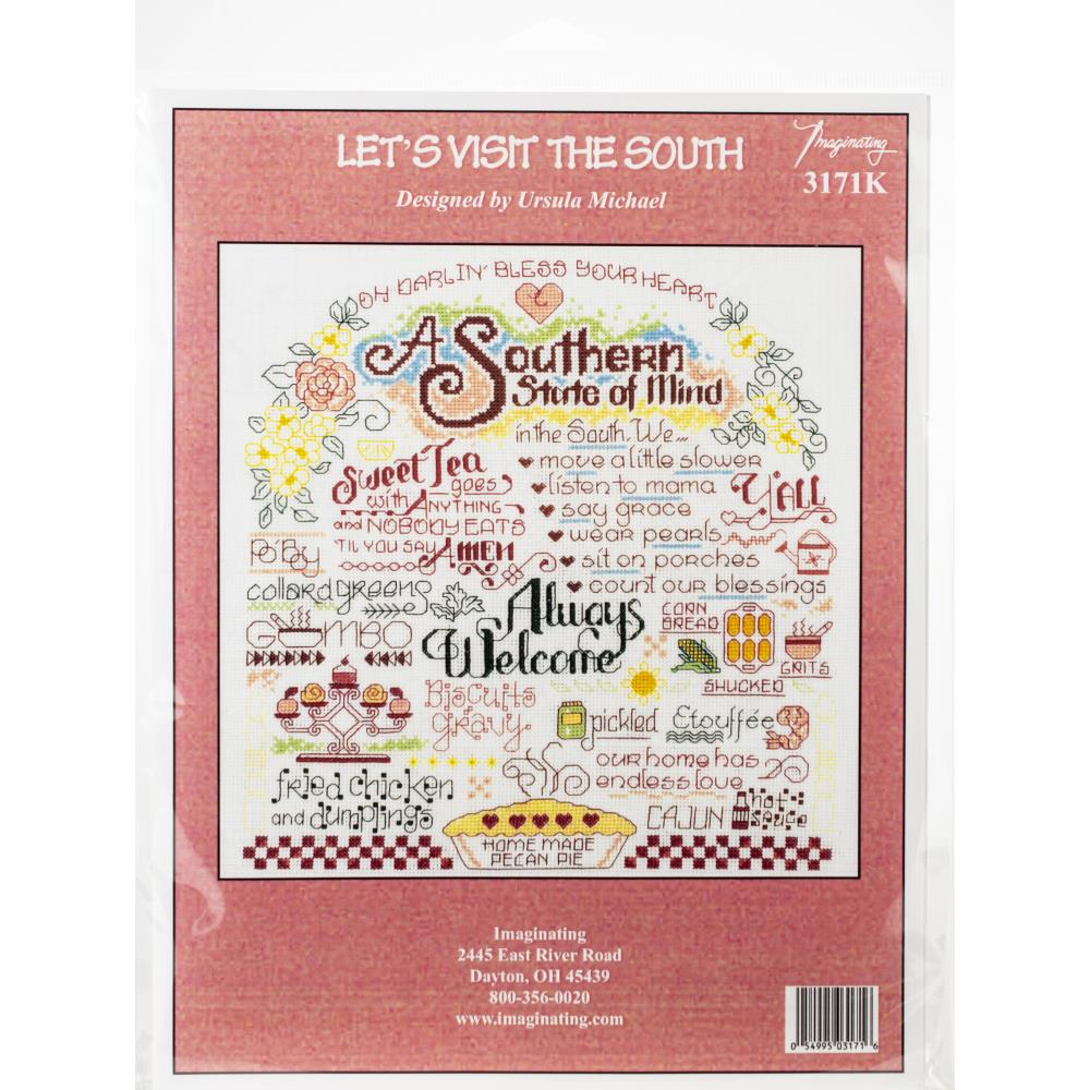 click here to view larger image of Let's Visit the South - Kit (counted cross stitch kit)