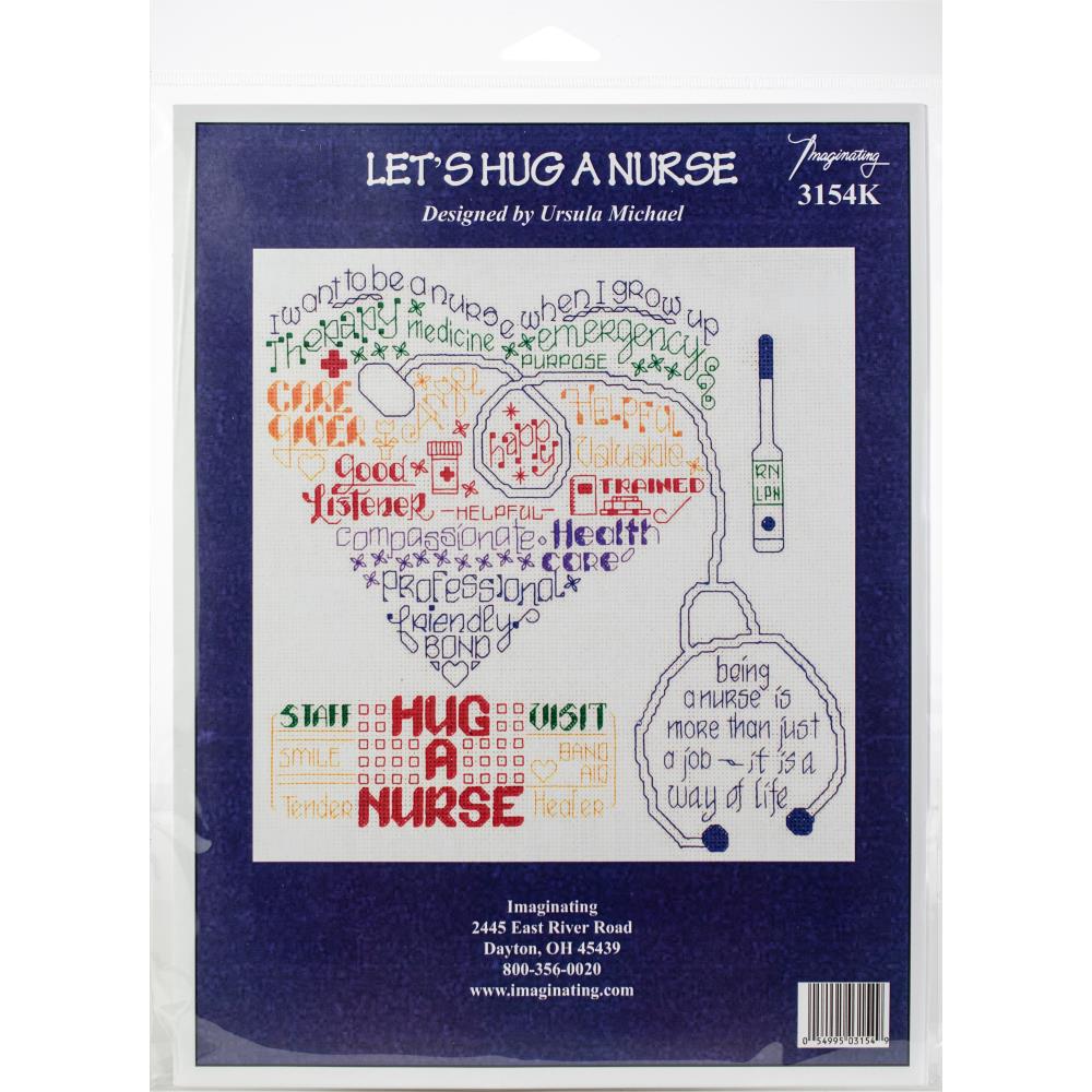 click here to view larger image of Let's Hug a Nurse - Kit (counted cross stitch kit)