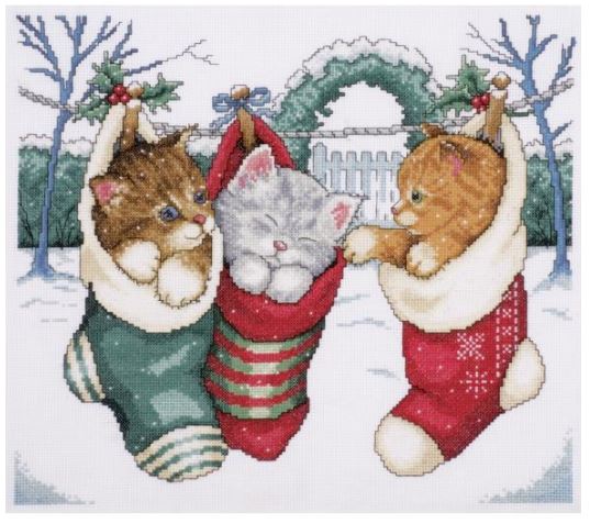 click here to view larger image of Cozy Kittens (counted cross stitch kit)