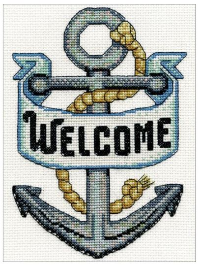 click here to view larger image of Welcome Anchor (counted cross stitch kit)
