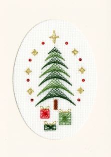 click here to view larger image of All Wrapped Up - Christmas Cards (counted cross stitch kit)