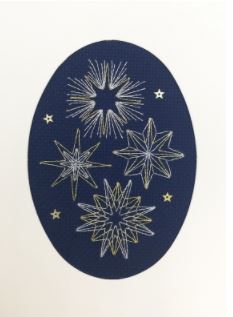 click here to view larger image of Stars in the Bright Sky - Christmas Cards (counted cross stitch kit)