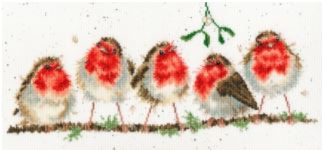 click here to view larger image of Rockin Robins - (Hannah Dale) (counted cross stitch kit)