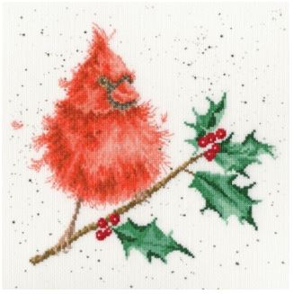 click here to view larger image of Festive Feathers - (Hannah Dale) (counted cross stitch kit)