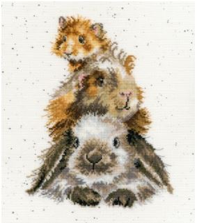 click here to view larger image of Piggy In The Middle - (Hannah Dale) (counted cross stitch kit)
