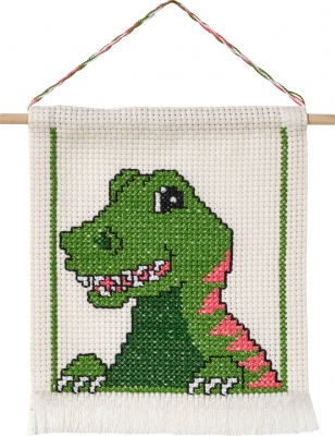 click here to view larger image of My First Kit - Dinosaur (counted cross stitch kit)