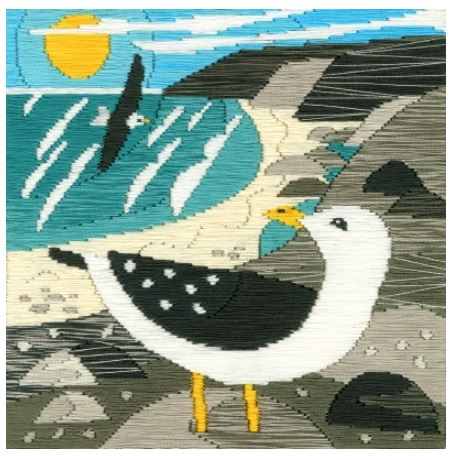 click here to view larger image of Silken Long Stitch - Seagulls (Matt Johnson) (Long Stitch)