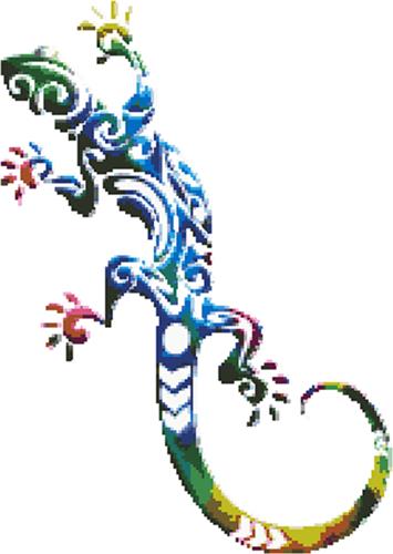 click here to view larger image of Boho Watercolor Lizard (chart)