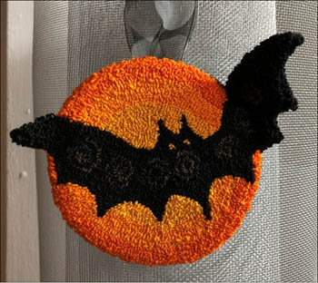 click here to view larger image of Halloween Bat Punchneedle (Punchneedle)