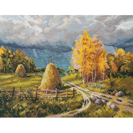 click here to view larger image of Autumn Thunderstorm (counted cross stitch kit)