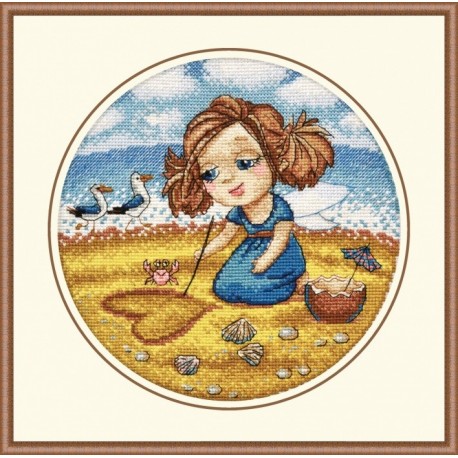 click here to view larger image of Alisa at the Sea (counted cross stitch kit)