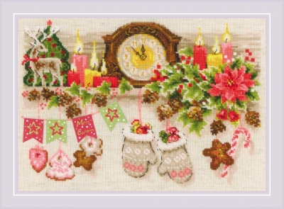 click here to view larger image of Christmas Shelf (counted cross stitch kit)