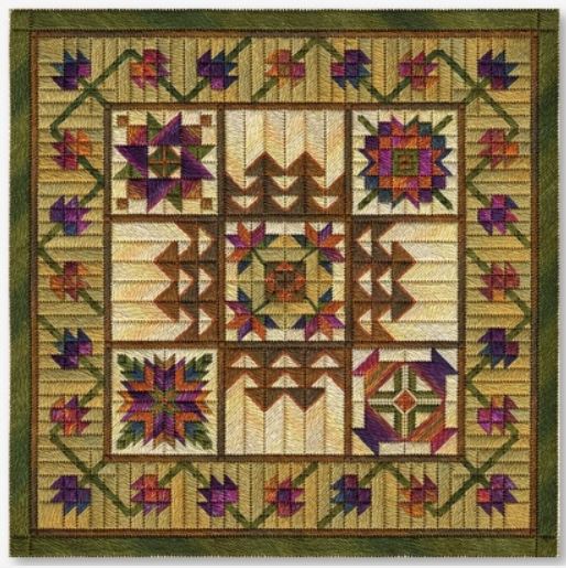 click here to view larger image of Autumn Quilt Revisited (counted canvas chart)