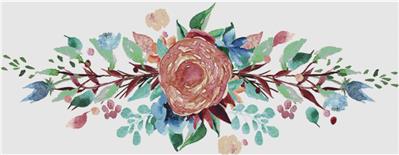 click here to view larger image of Floral Watercolour Banner (chart)