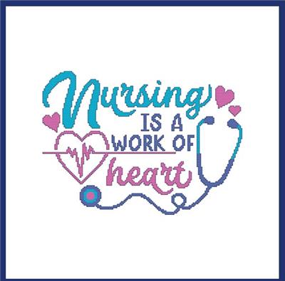 click here to view larger image of Nursing is a Work of Heart (chart)