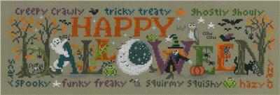 click here to view larger image of Halloween Happiness - Sandra Cozzolino (counted cross stitch kit)