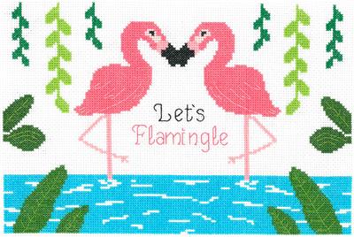 click here to view larger image of Let's Flamingle - Kristianna Bond (counted cross stitch kit)