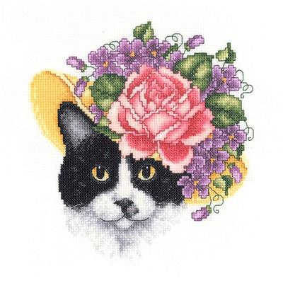 click here to view larger image of Katie Kitty - Pamela Kellogg (counted cross stitch kit)