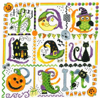 click here to view larger image of Tic Tac Halloween - Ursula Michael (counted cross stitch kit)