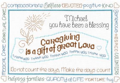 click here to view larger image of Let's Appreciate a Caregiver - Ursula Michael (counted cross stitch kit)