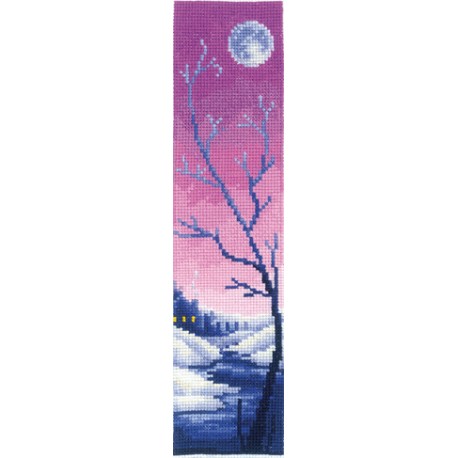 click here to view larger image of Bookmark - Lilac Twilight (counted cross stitch kit)