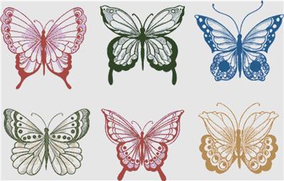 click here to view larger image of Set of Pretty Butterflies (chart)