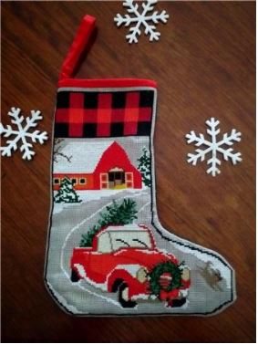 click here to view larger image of Country Christmas Stocking (chart)