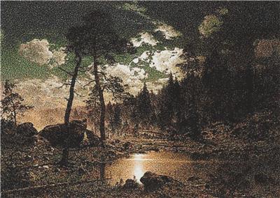 click here to view larger image of Forest Landscape in Moonlight (chart)