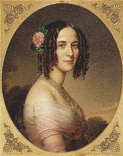 click here to view larger image of Portrait of a Young Lady (chart)