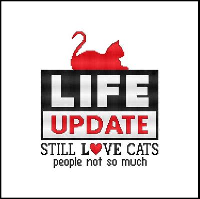 click here to view larger image of Life Update Still Love Cats People Not So Much (chart)