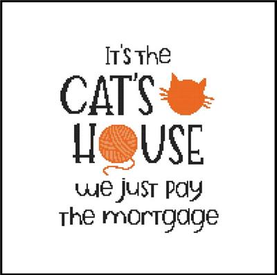 click here to view larger image of Its the Cats House We Just Pay the Mortgage (chart)