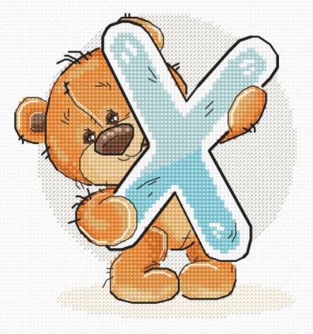 click here to view larger image of Letter X (counted cross stitch kit)