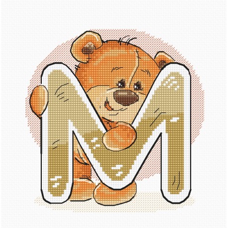 click here to view larger image of Letter M (counted cross stitch kit)