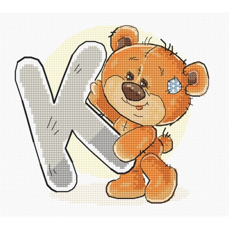 click here to view larger image of Letter K (counted cross stitch kit)