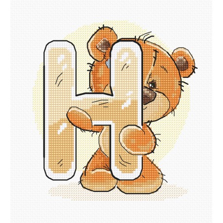click here to view larger image of Letter H (counted cross stitch kit)