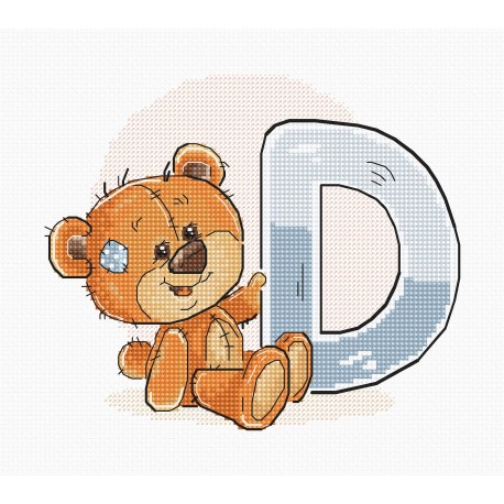 click here to view larger image of Letter D (counted cross stitch kit)