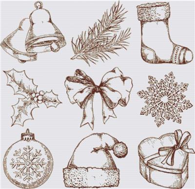 click here to view larger image of Set of Christmas Icons (chart)