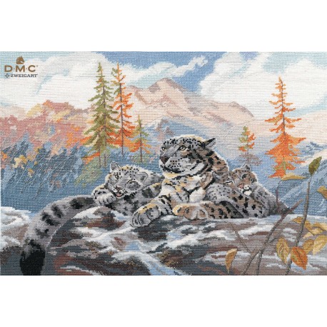 click here to view larger image of Snow Leopard (counted cross stitch kit)