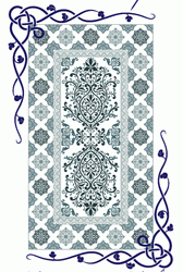 click here to view larger image of Tapestry in Teal (chart)