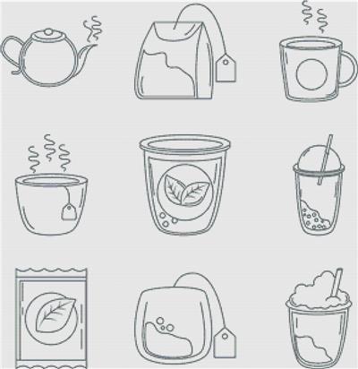 click here to view larger image of Tea Time Icons (chart)
