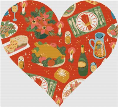 click here to view larger image of Christmas Food Heart (chart)