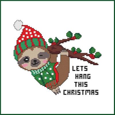 click here to view larger image of Lets Hang this Christmas Sloth (chart)