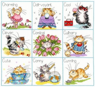 click here to view larger image of Its a Cats Life - Margaret Sherry (counted cross stitch kit)