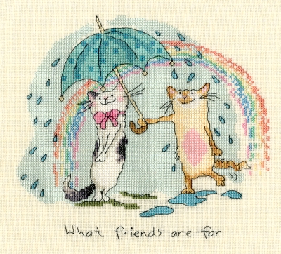 click here to view larger image of What Friends Are For - Anita Jeram (counted cross stitch kit)